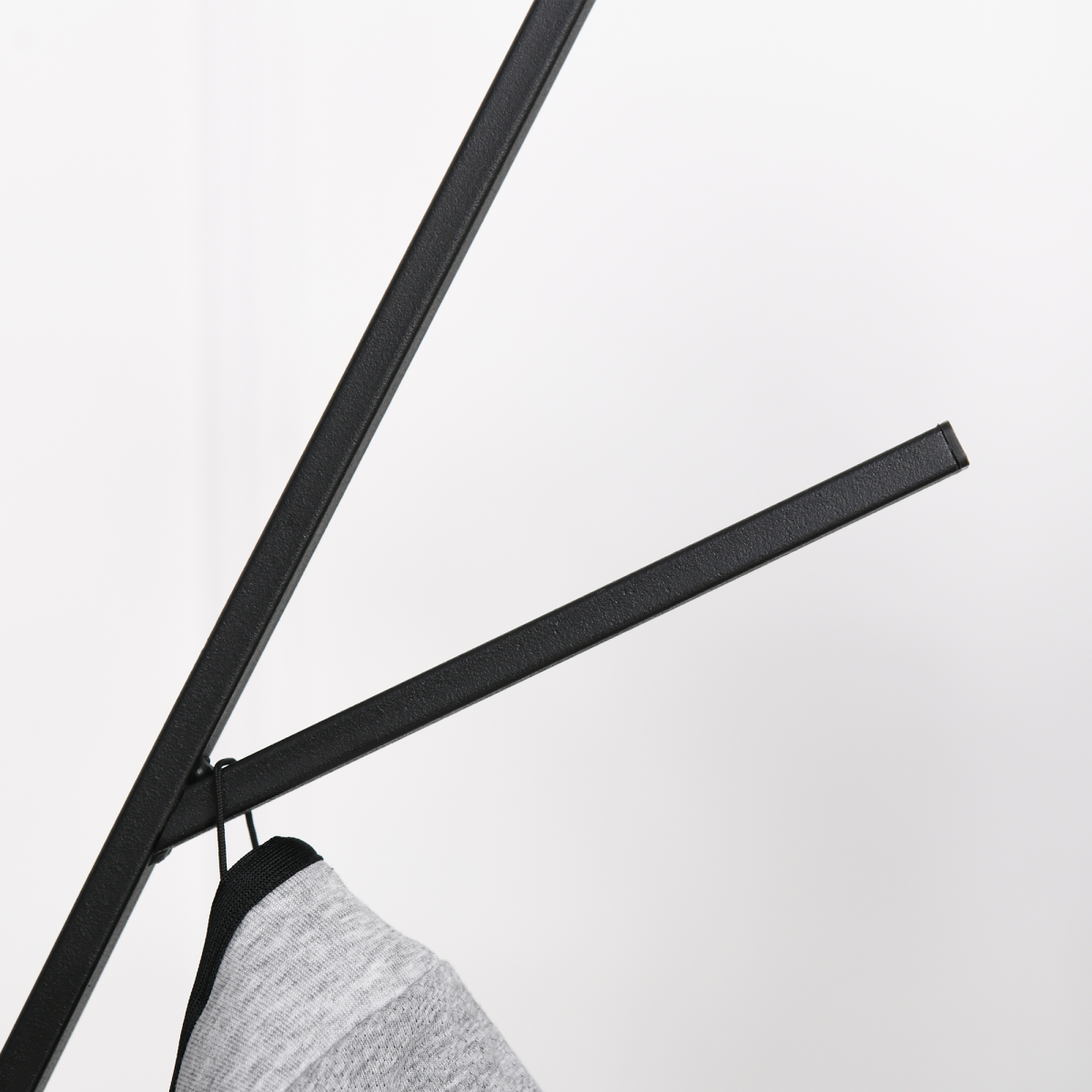 HOMCOM 180cm Freestanding Metal Coat Rack with Shelf, 9 Hooks, Brown
