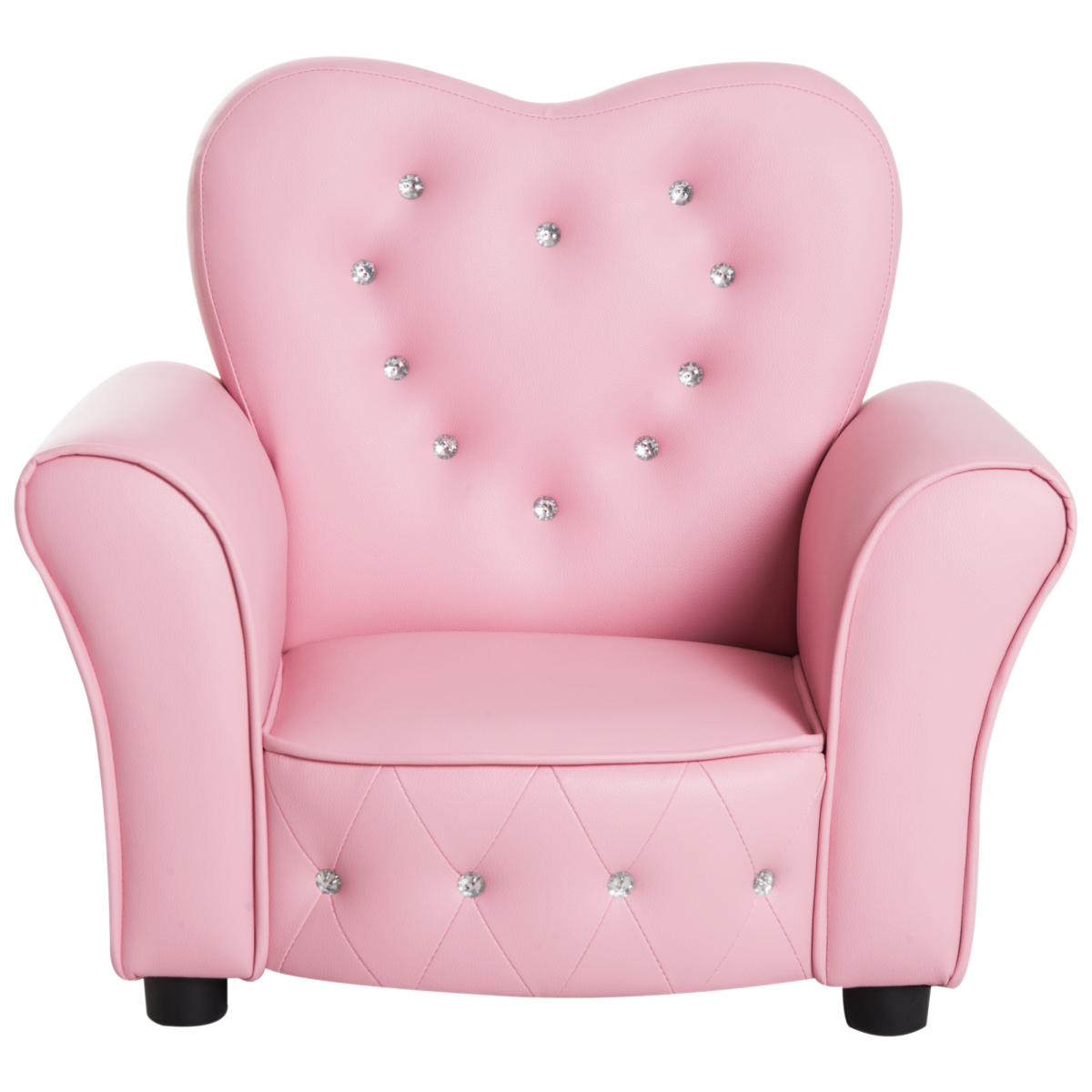 HOMCOM Pink Toddler Mini Sofa, Children Armchair, 18M+