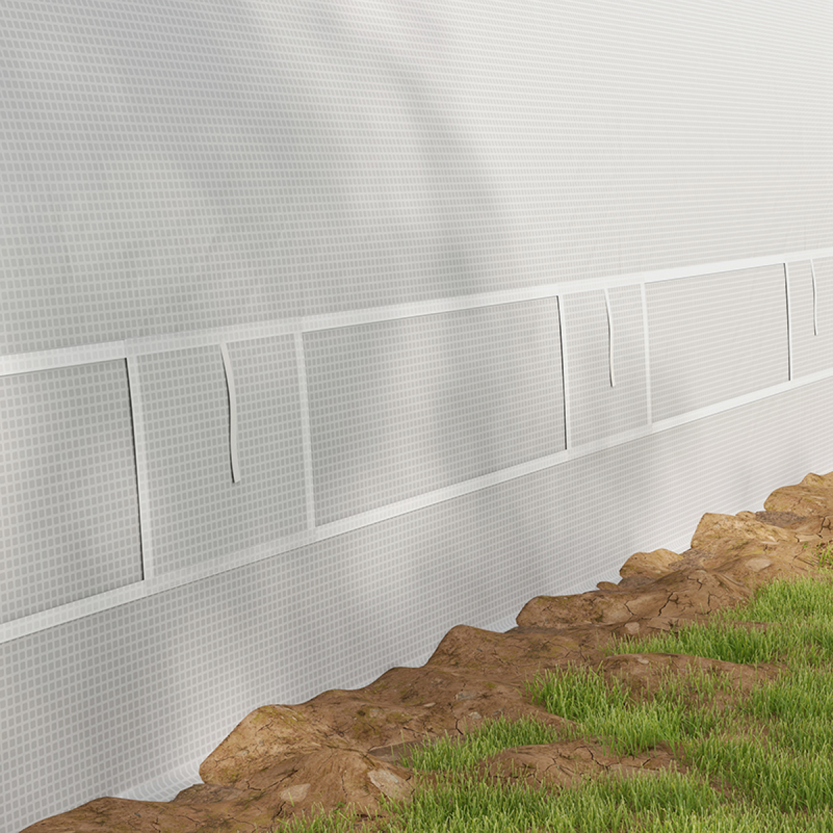 Outsunny 6 x 3m Polytunnel Greenhouse, White/Grey, Mesh Door, Windows, 15 Plant Labels