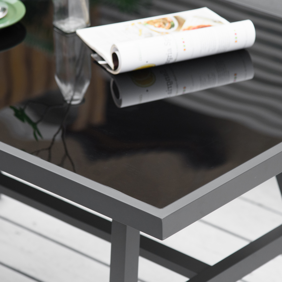 Outsunny 8-Seater Aluminium Garden Dining Set with Cushions