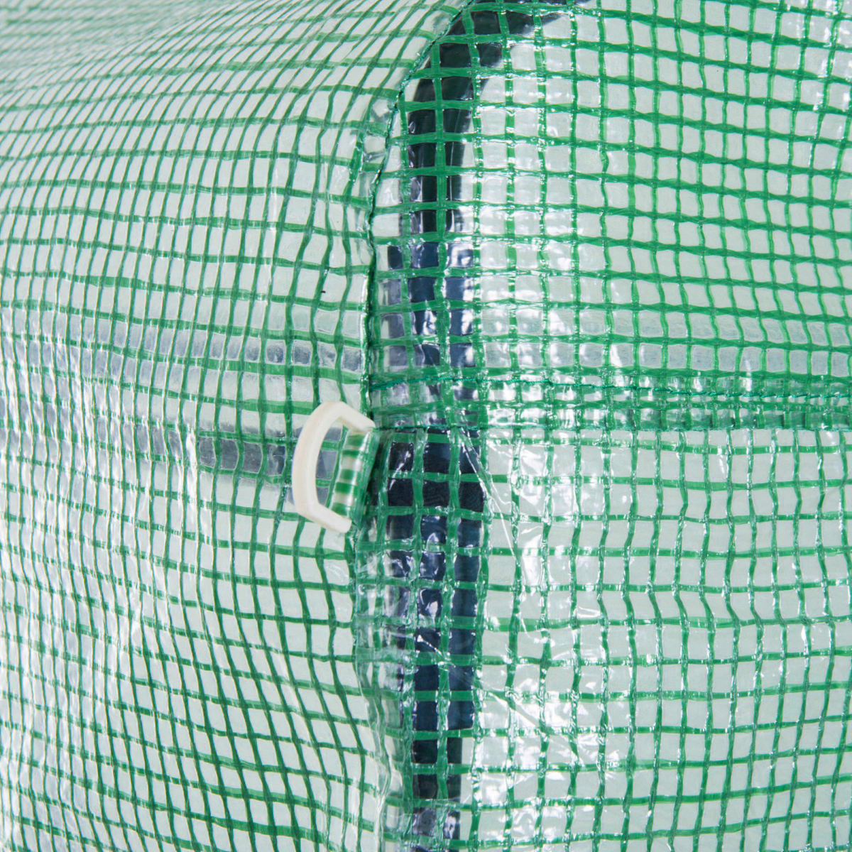 6 x 3 x 2 m Green Polytunnel Greenhouse with Galvanised Steel Frame