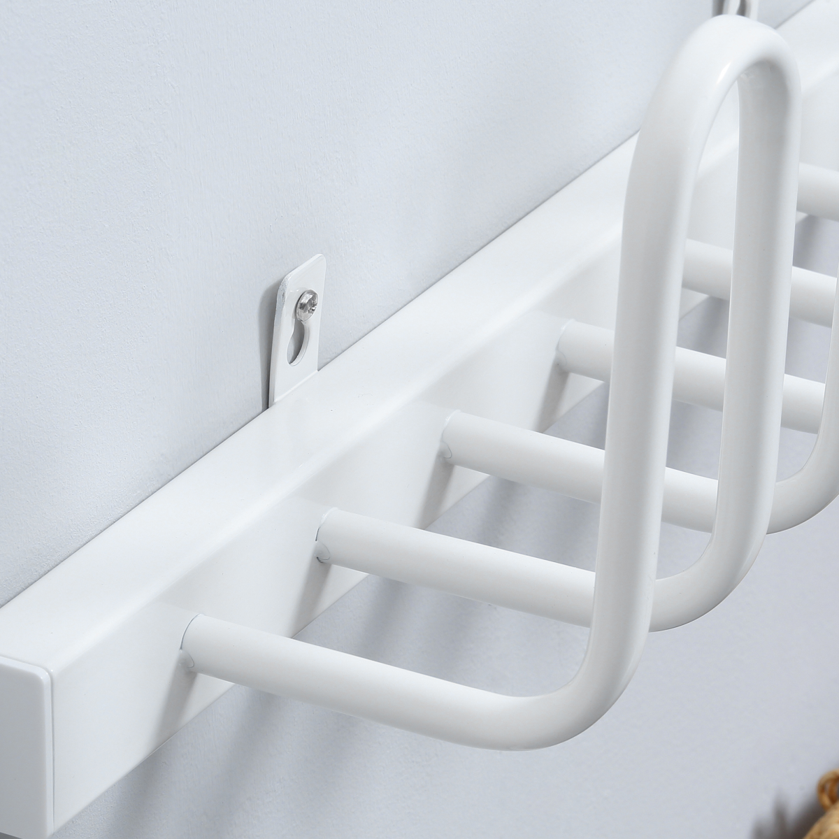 HOMCOM Electric Shoe Dryer, Wall-Mount for 2 Pairs of Shoes, Boots, Leather Shoes, Socks, White