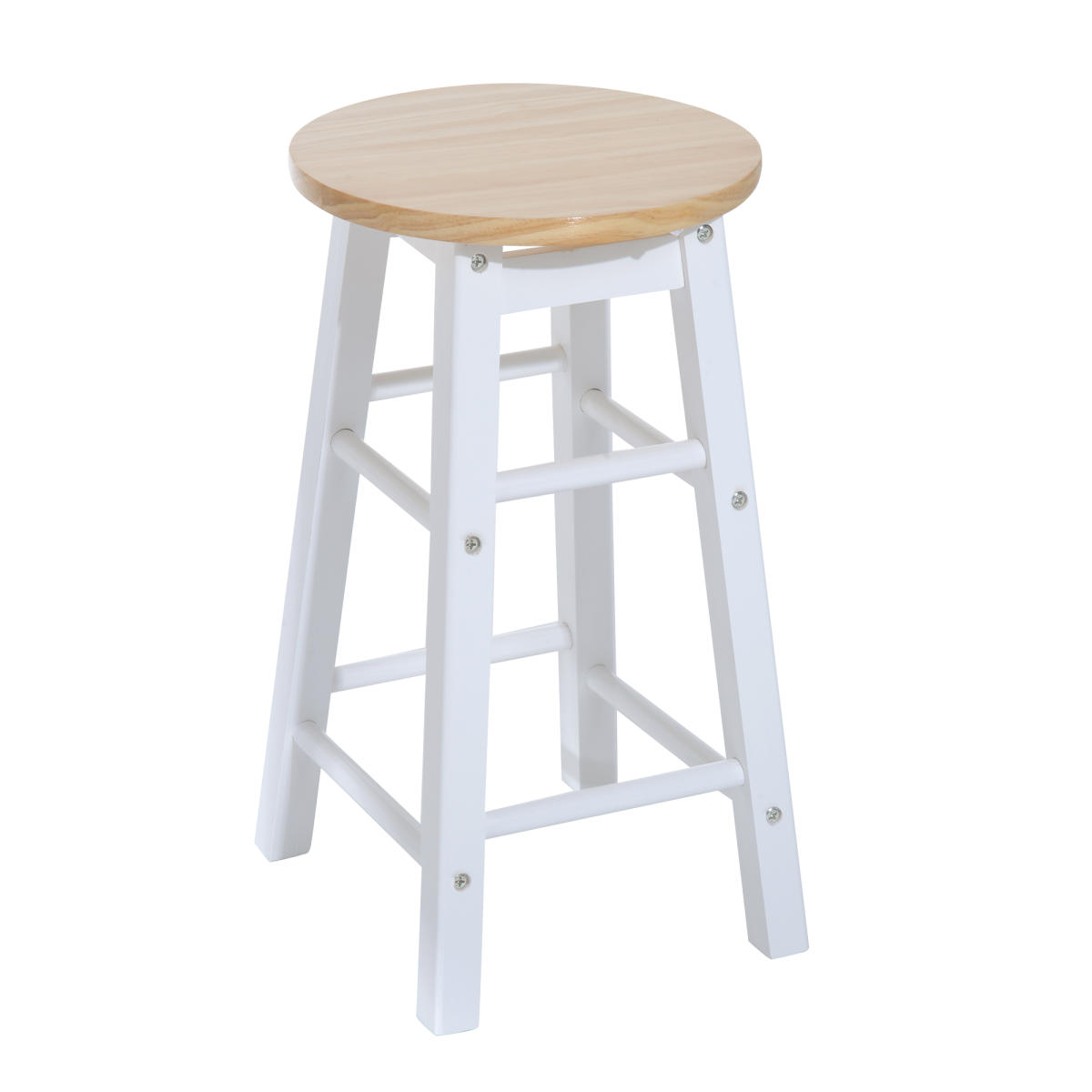 3-Piece Folding Dining Set with Rolling Cart and Stools