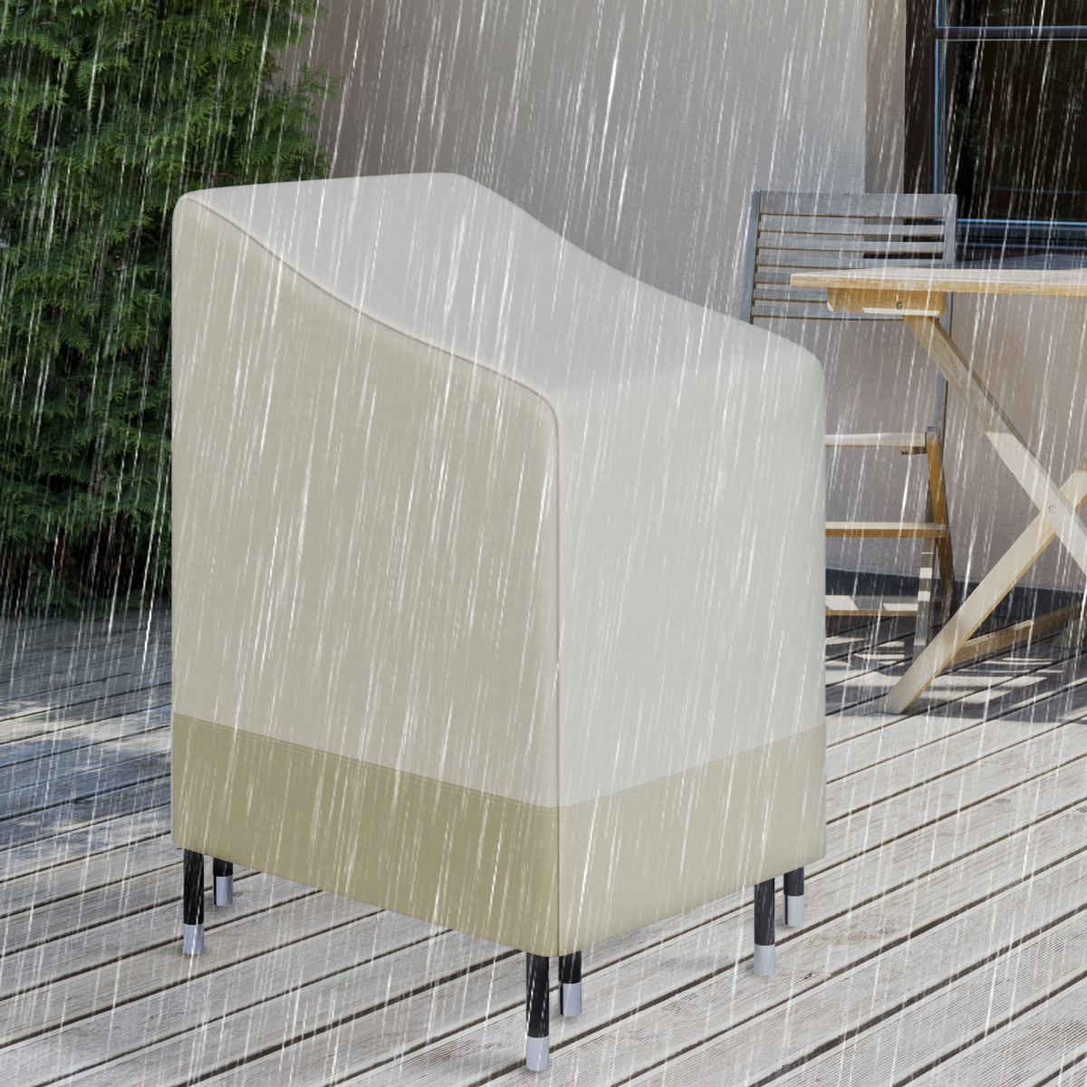 Outsunny Waterproof Garden Wicker Chair Cover 115 x 70 x 90cm