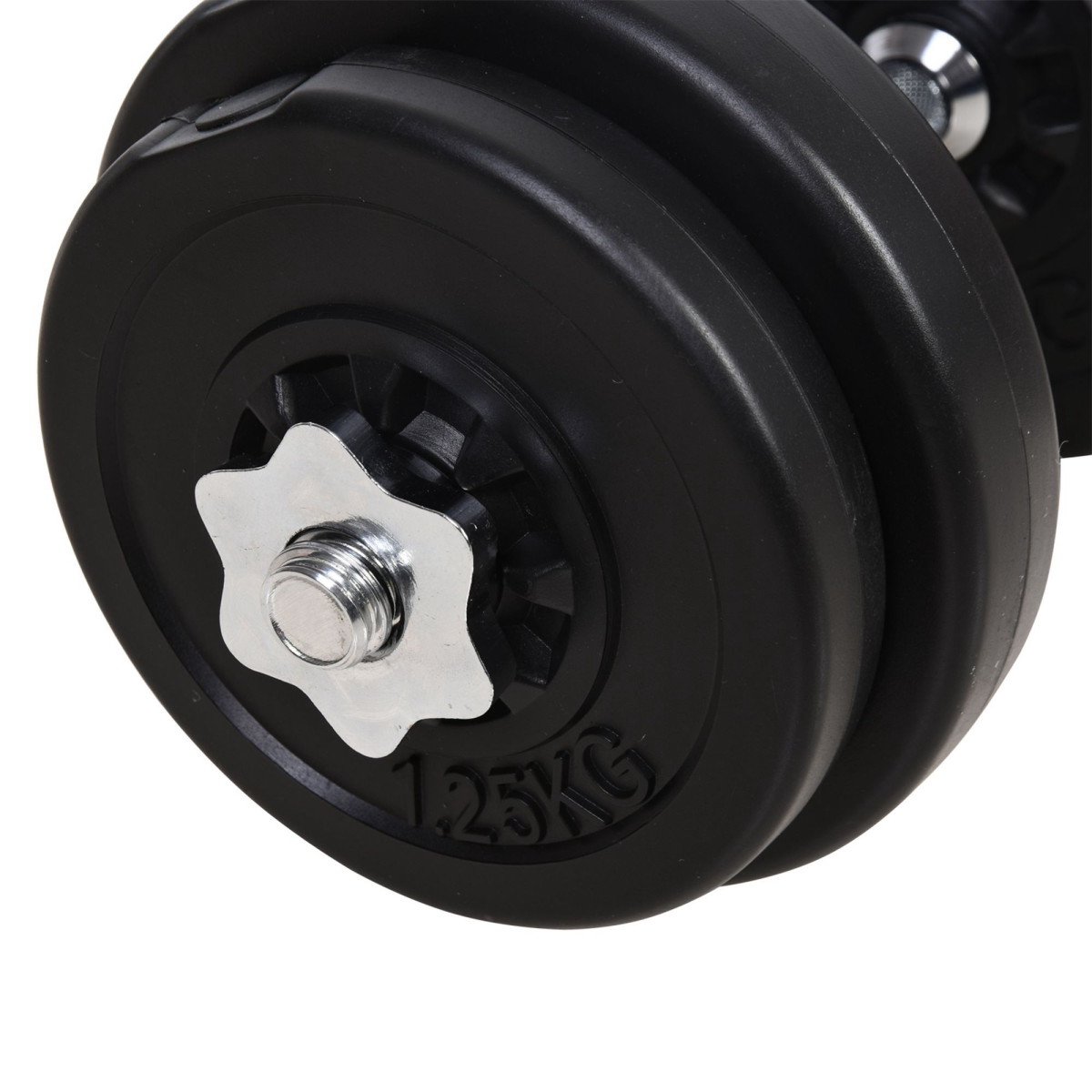 HOMCOM 65kg Adjustable Dumbbell and Barbell Set for Home Gym
