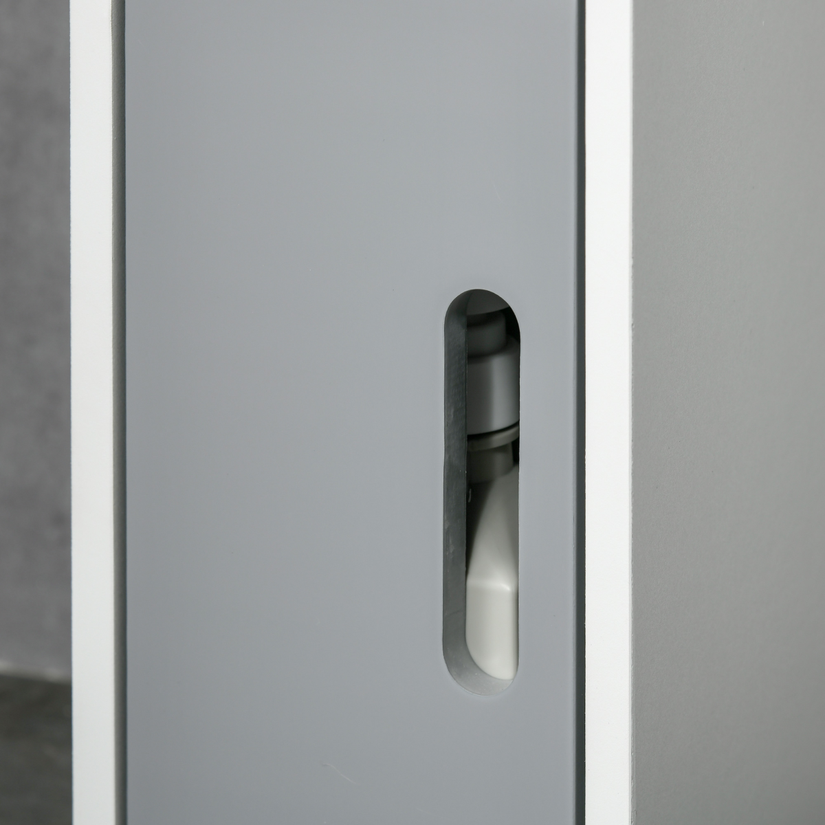 kleankin Freestanding Tall Bathroom Cabinet with Open Shelves and 3 Cupboards, Grey