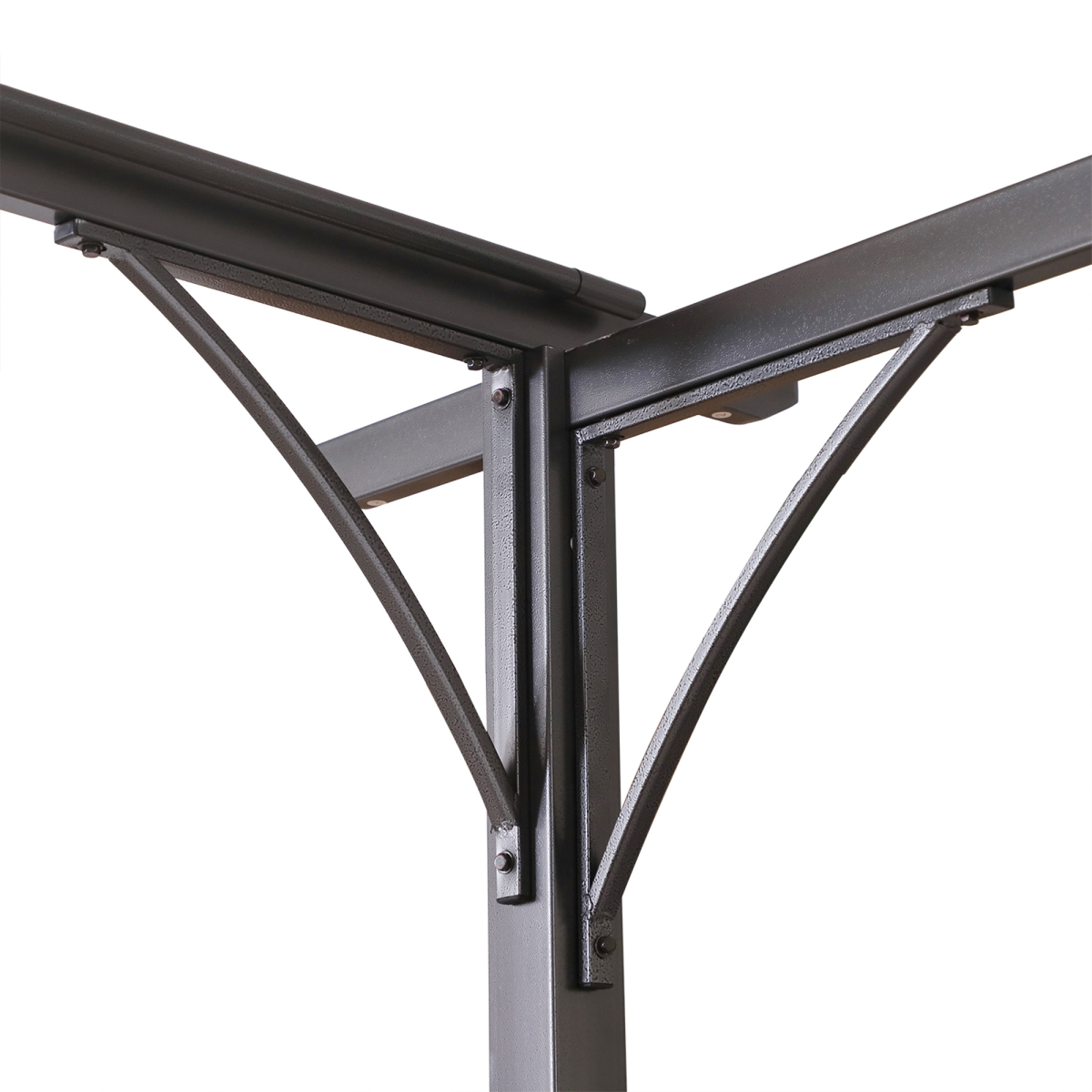Outsunny Steel Pergola, 350L cm, Powder-Coated Steel Frame, Retractable Anti-UV Water-Repelling Canopy Roof