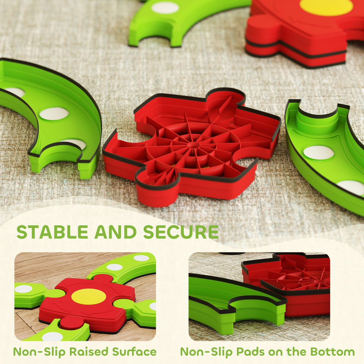 AIYAPLAY Kids Balance Beam Stepping Stones Sensory Toy