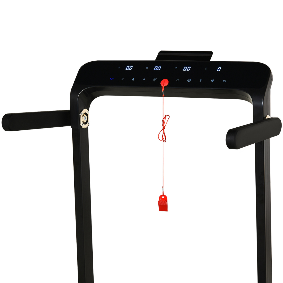 HOMCOM Foldable Electric Treadmill 1.85HP 12km/h LED Screen Safety Lock Black