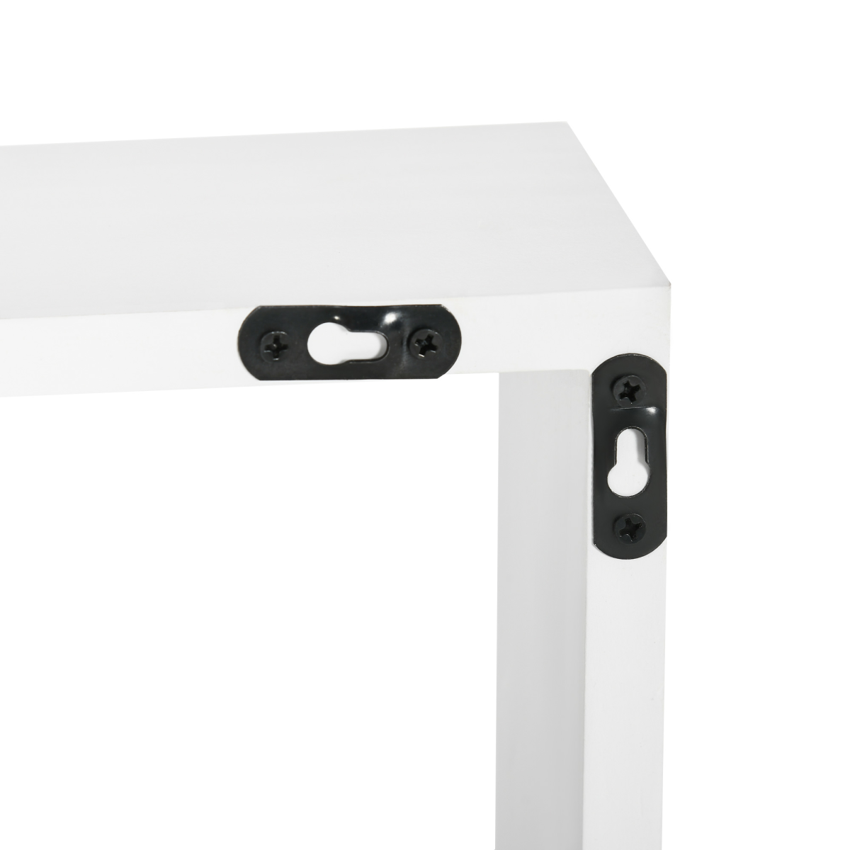 White 5-Shelf Interlocking Cube Floating Wall Shelf Unit