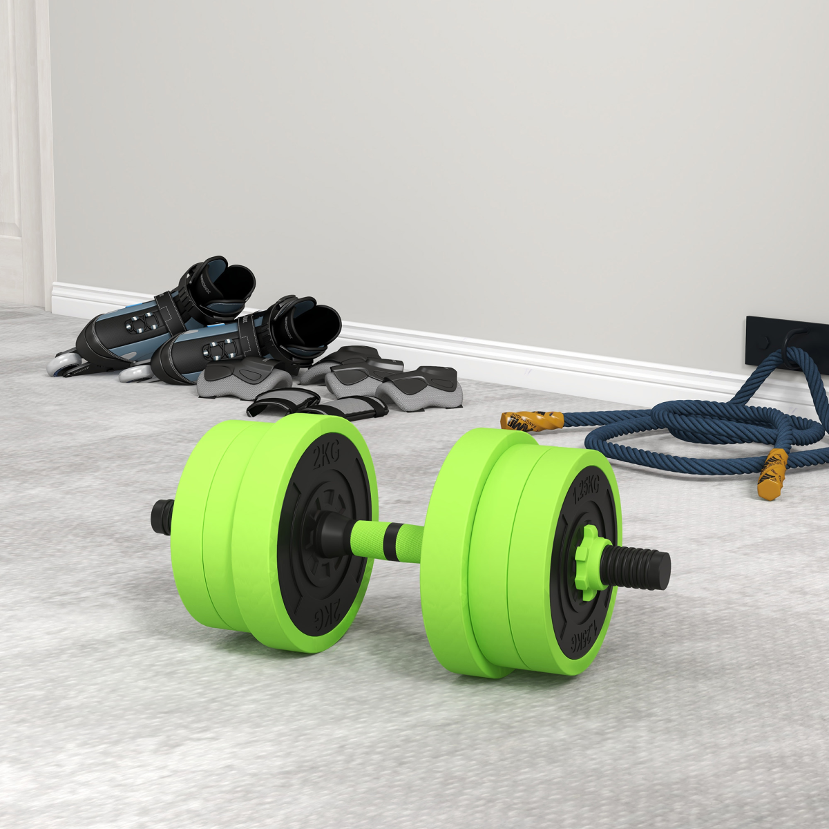 SPORTNOW 40kg 4-in-1 Dumbbell, Barbell & Kettlebell Set