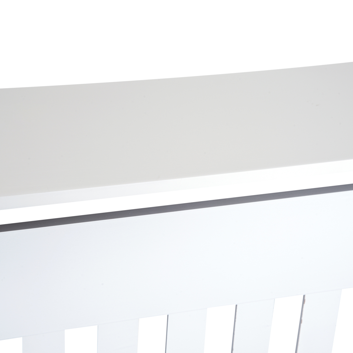 HOMCOM White Painted MDF Radiator Cover with Shelf and Slatted Vent for Home, Office and Hallway