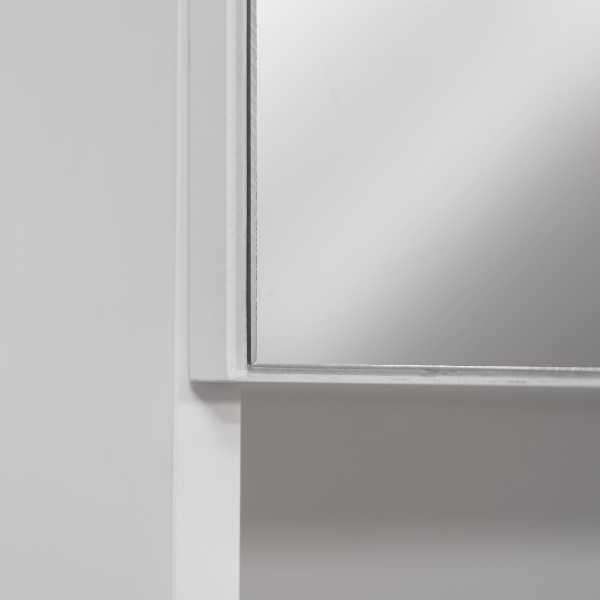 Bathroom Wall-Mounted Mirror Cabinet with Adjustable Shelves and Door, White