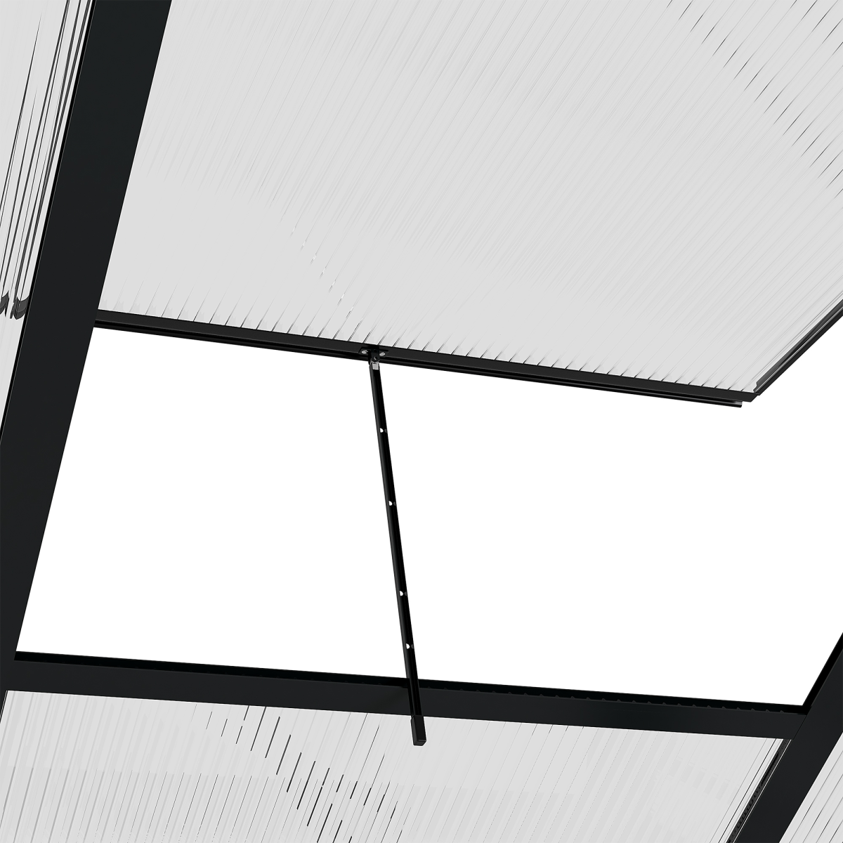 Outsunny Polycarbonate Walk-In Greenhouse with Aluminium Frame, 6 x 10 ft, Sliding Door