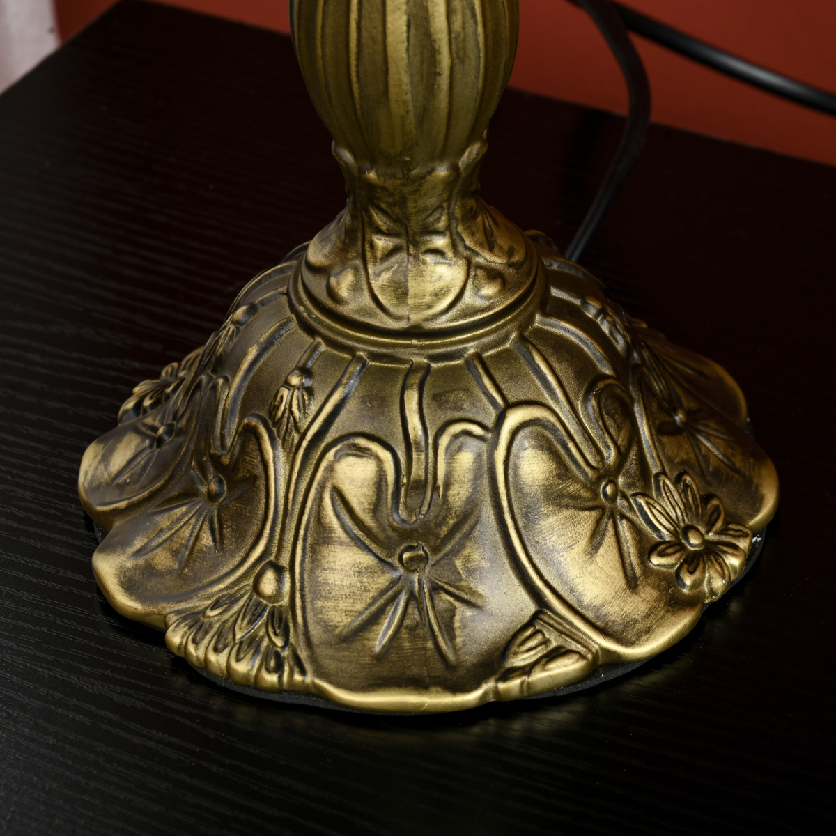 HOMCOM Stained Glass Table Lamp, Antique Sunflower Bedside Lamp, Multi-Colour, E27 Bulb Not Included