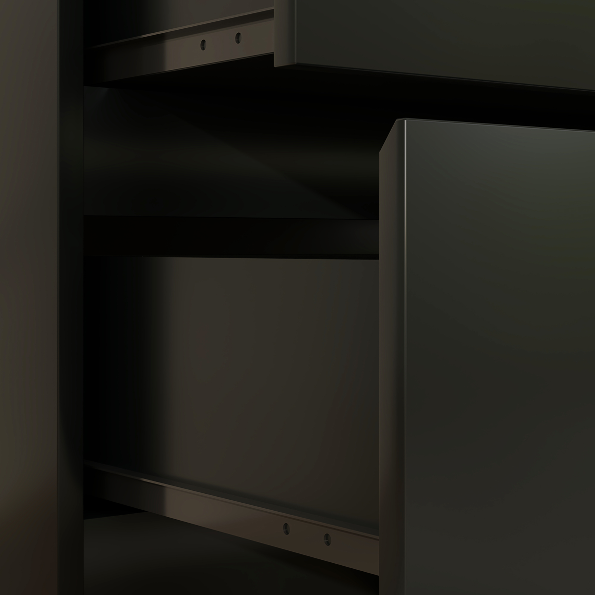 HOMCOM 3-Drawer Chest of Drawers Storage Cabinet, Black