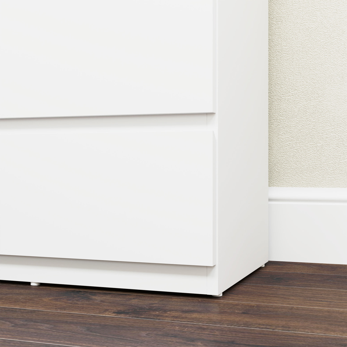 HOMCOM White 5-Drawer Bedroom Chest of Drawers, Handleless, Soft-Close