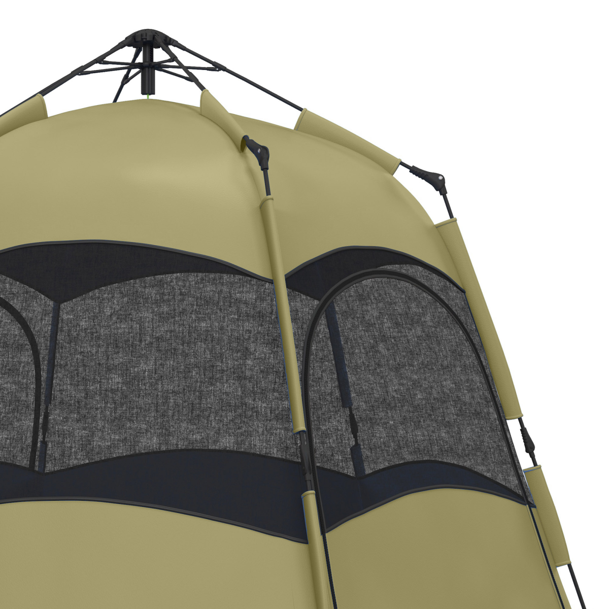 Outsunny 4-6 Person Pop-Up Camping Tent with Mesh Windows, Green