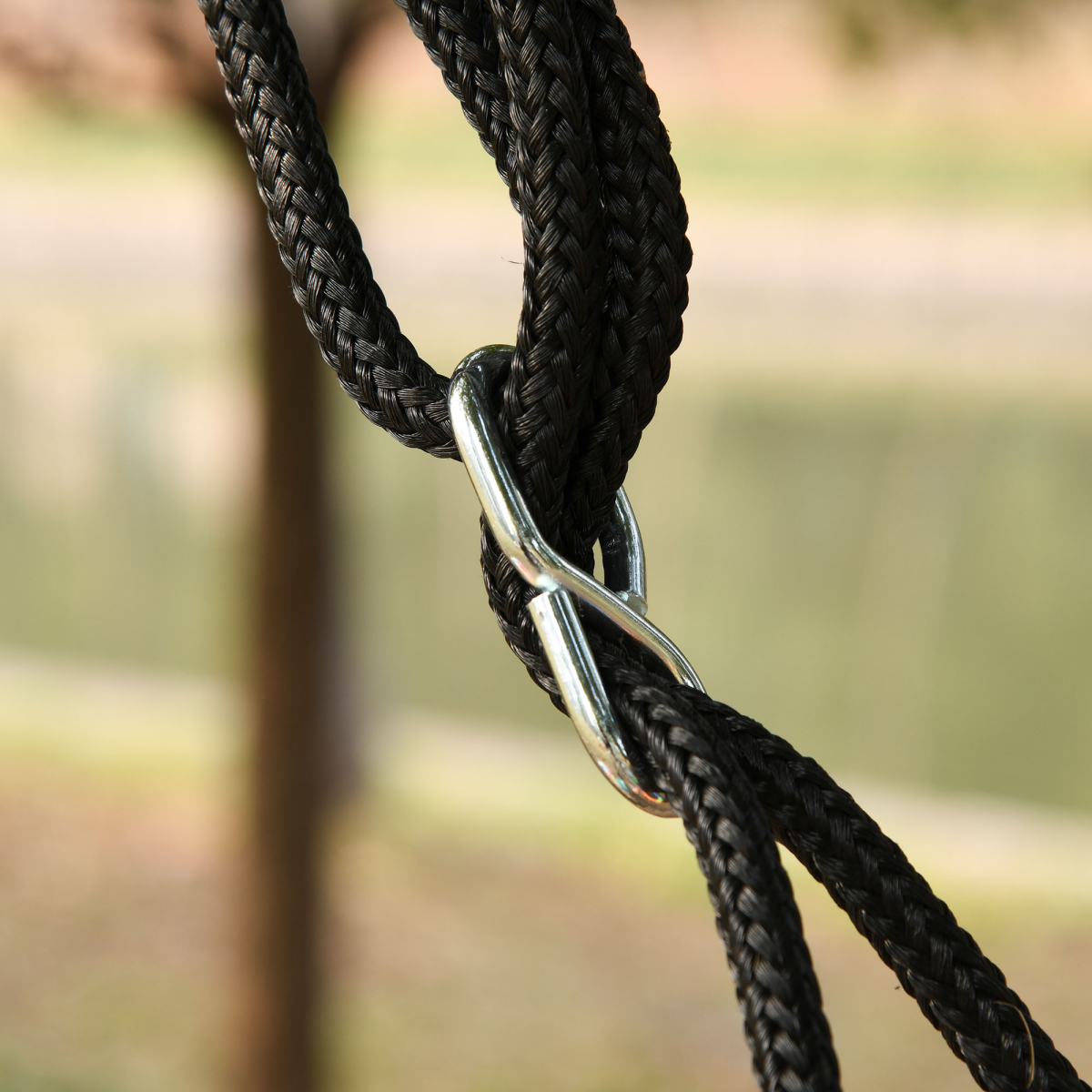 Outsunny Saucer Tree Swing, Metal Tube Frame, Adjustable Rope, Garden Nest Swing