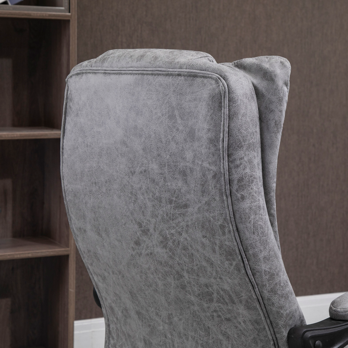 Vinsetto Grey Executive Swivel Office Chair with Footrest