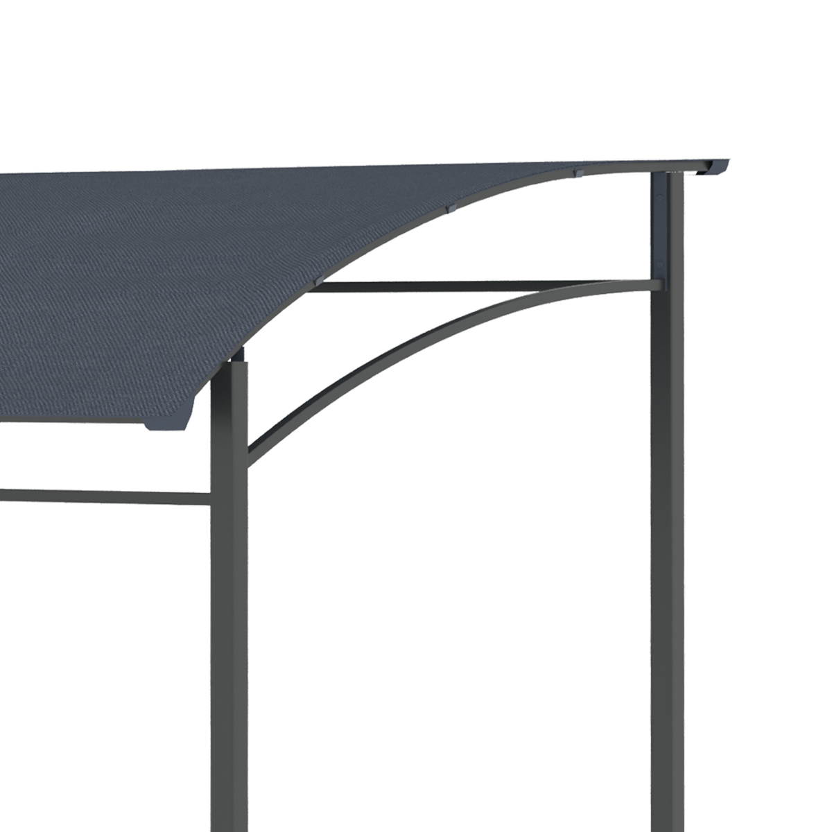 Outsunny 2M BBQ Grill Gazebo Tent with Metal Frame, Weather-Resistant, Grey