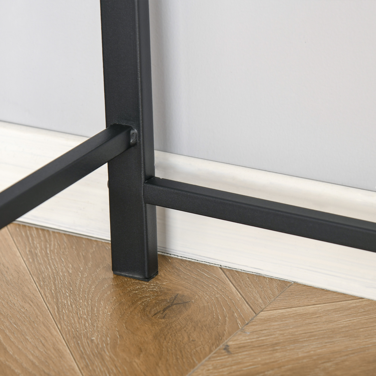 HOMCOM Computer Table, Two-Tier Table Top, Steel Frame, Walnut Colour, 84 x 45 x 85 cm