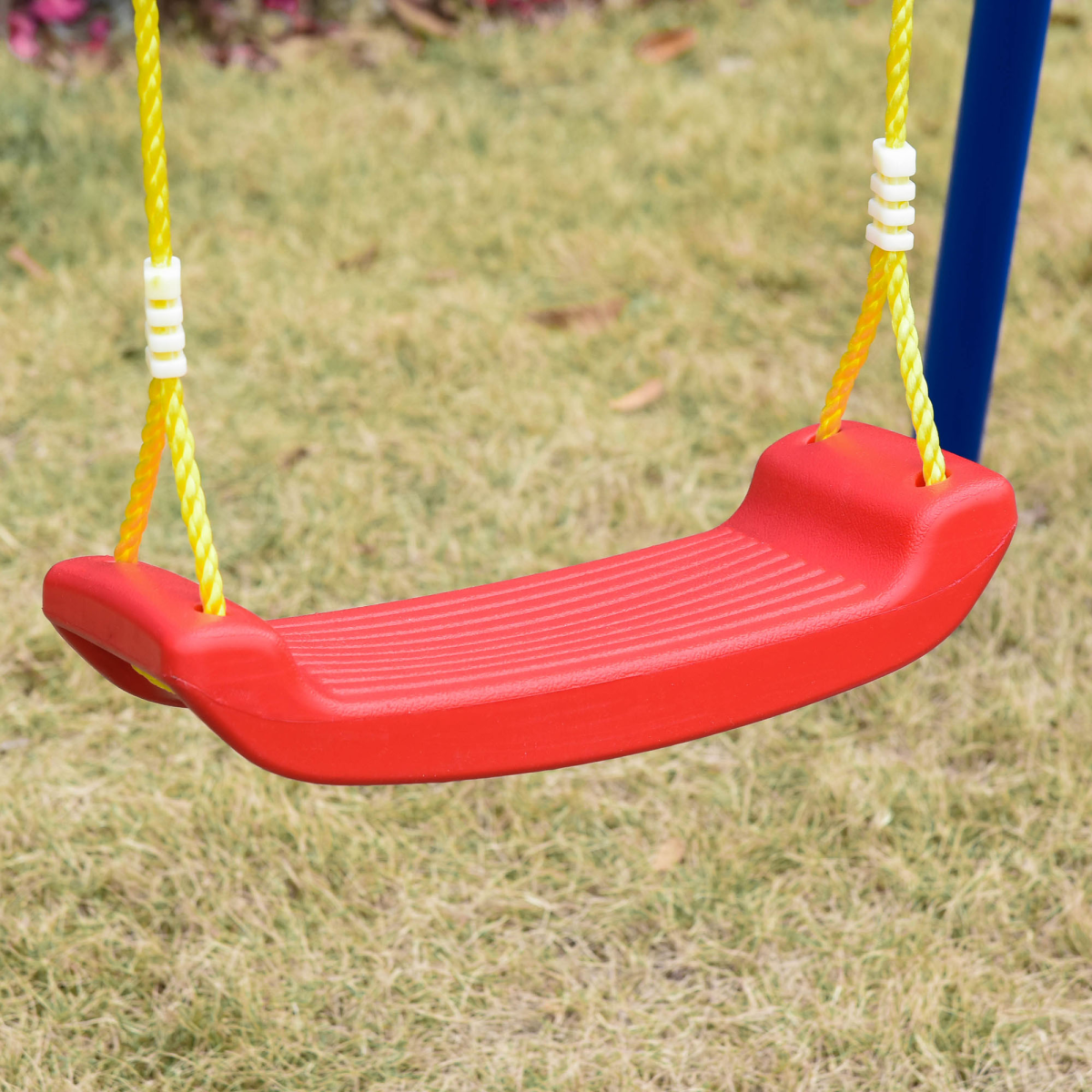 Children's Metal Swing Set with Adjustable Ropes, A-Frame Stand