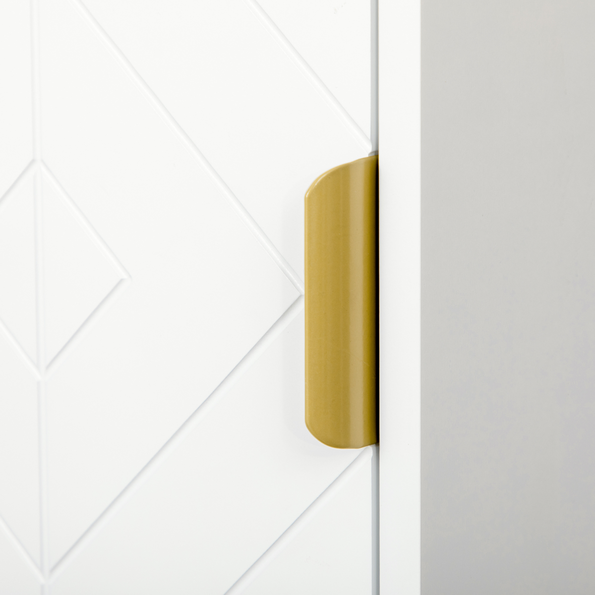 kleankin Freestanding White Bathroom Cabinet, 2 Doors, Adjustable Shelf