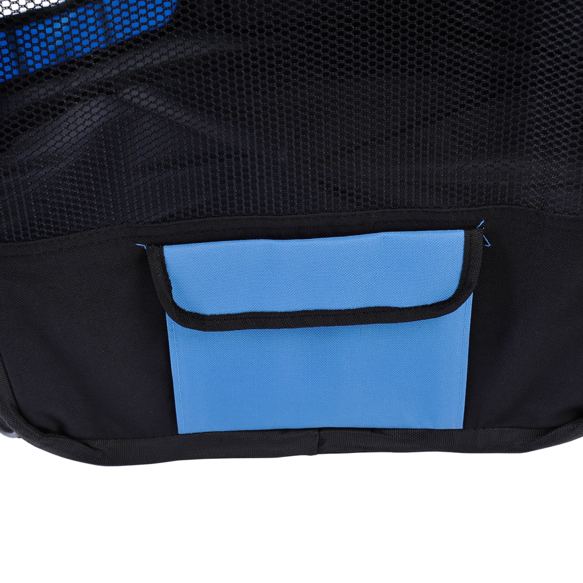 PawHut Fabric Pet Playpen with Steel Frame, Waterproof Removable Bottom, Mesh Sides and Top, Zipped Doors, Carry Bag