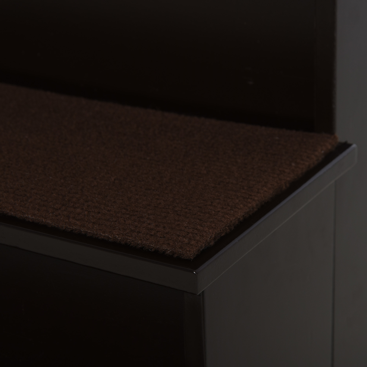 PawHut 4-Step Wooden Dog Stairs with Plush Cushion for Bed