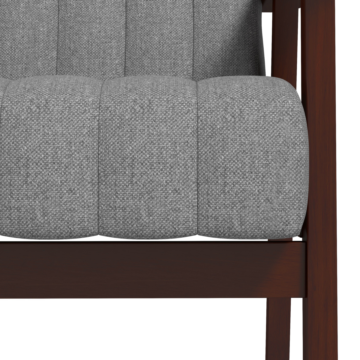 HOMCOM Modern Grey Accent Chair, Upholstered Armchair with Brown Legs