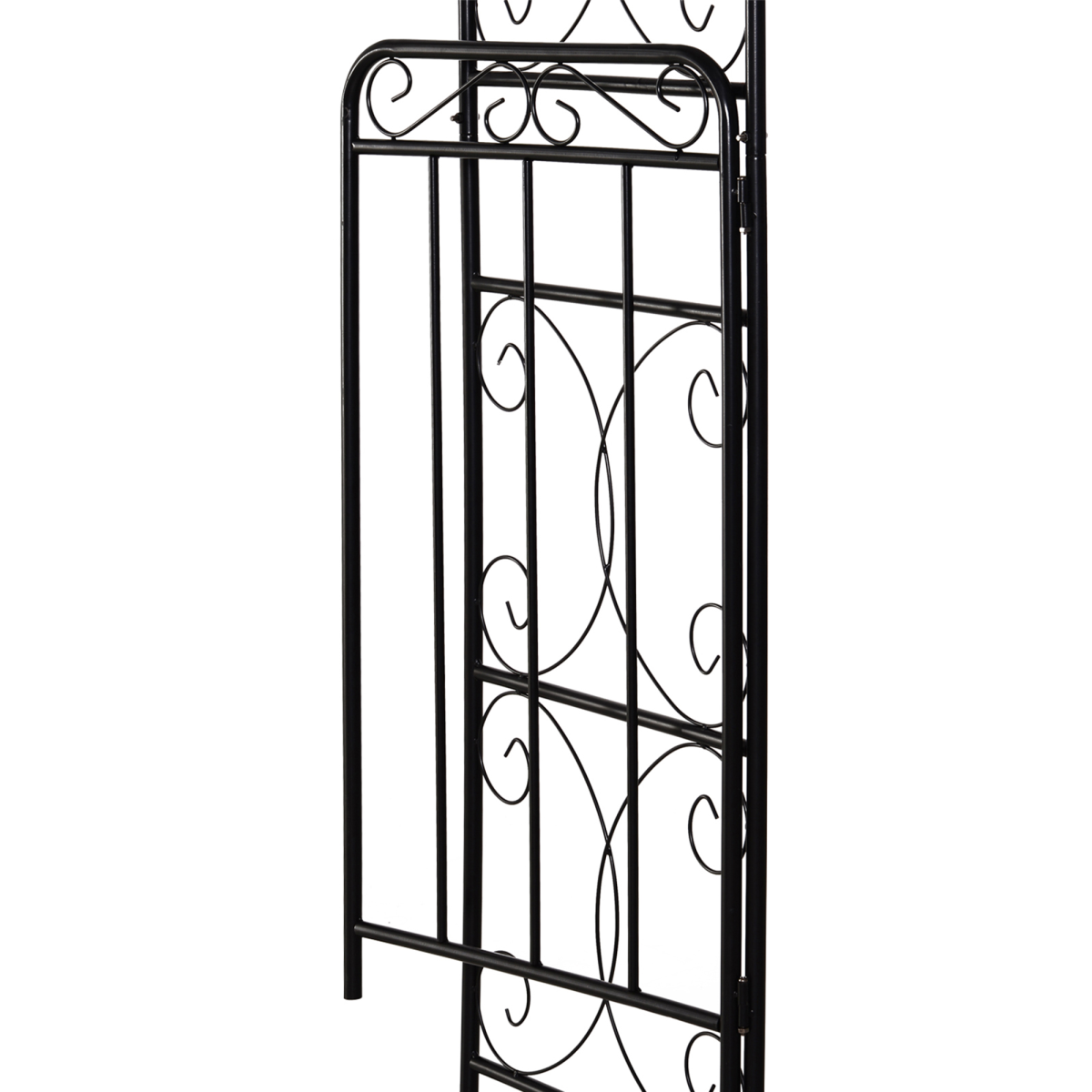 Metal Garden Arch Gate with Trellis for Climbing Plants