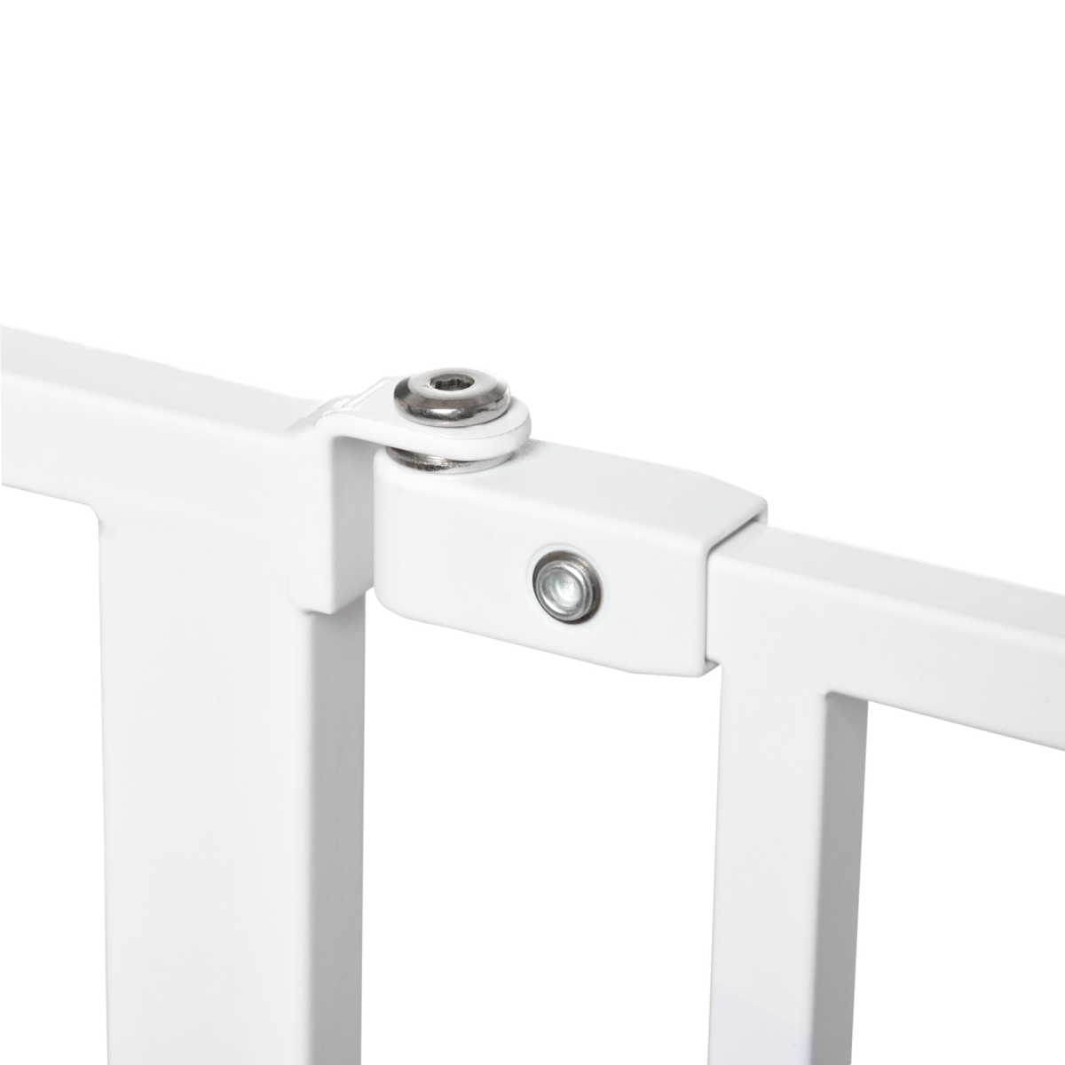 Adjustable Metal Pet Safety Gate for Doorways, White, 75-145cm