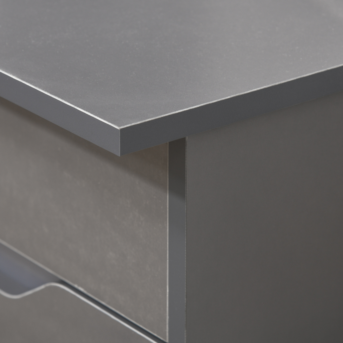 HOMCOM Grey Computer Desk with 3 Drawers, Modern Workstation for Study and Office