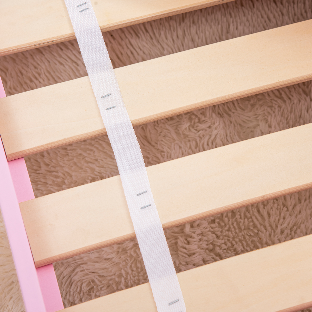Pink Princess Toddler Bed with Safety Rails, Low Frame