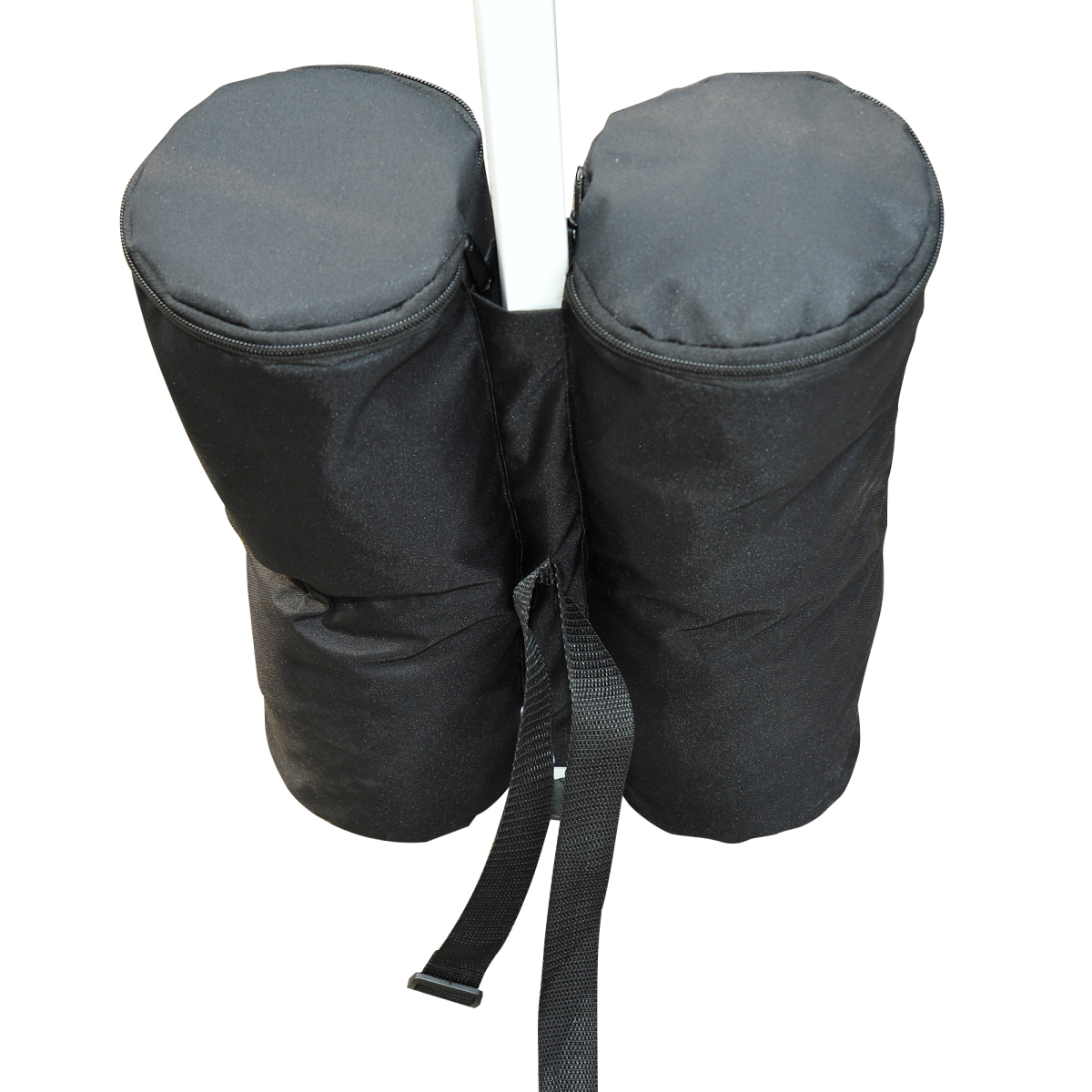 Outsunny 4-Piece Gazebo Sand Bag Weight Set, Black Nylon, for Gazebo Legs