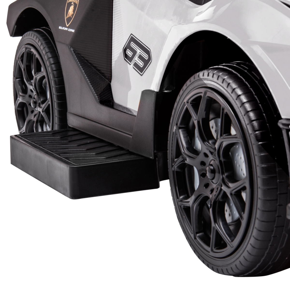 HOMCOM Lamborghini Essenza SCV12 2-in-1 Baby Ride-On Push Car, White