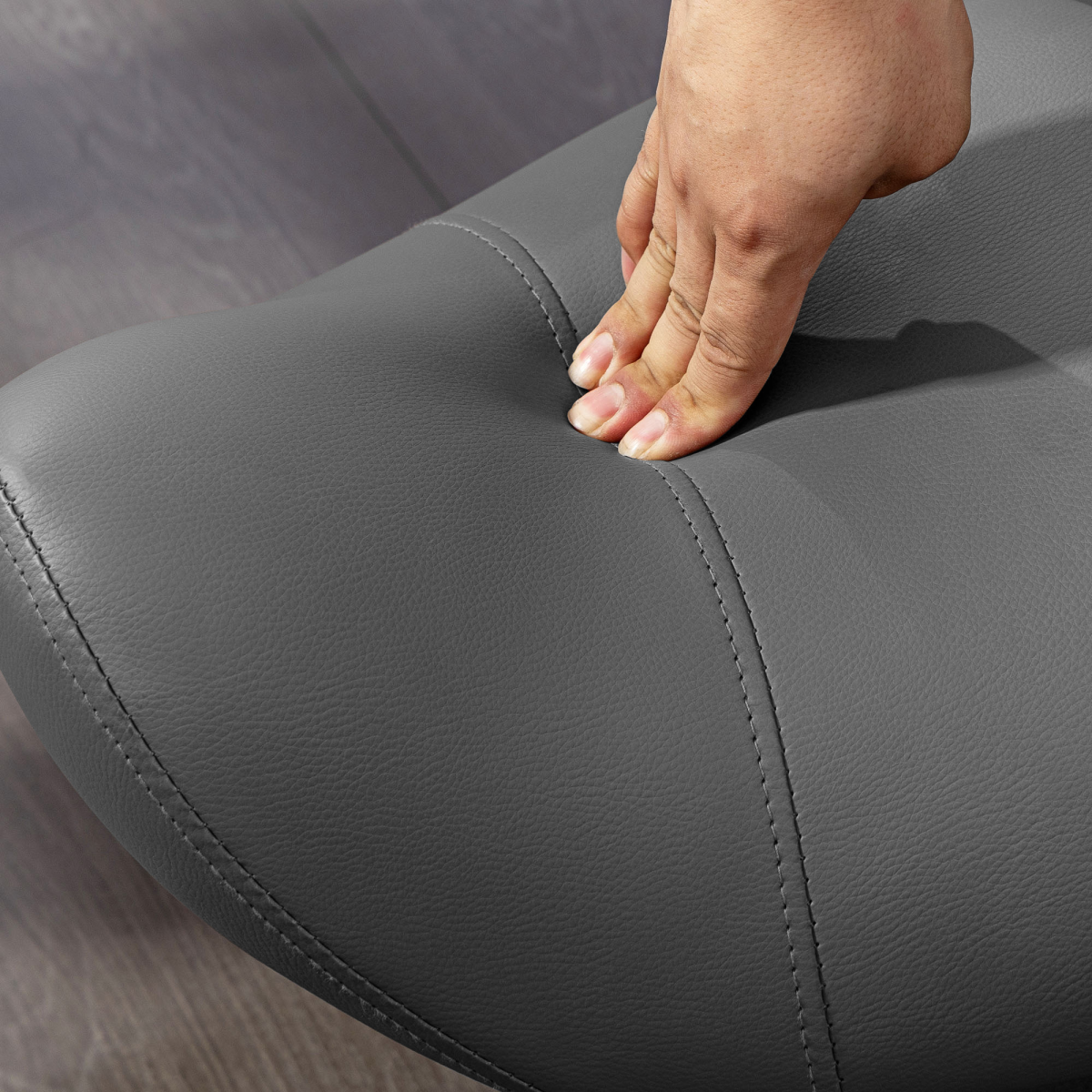 HOMCOM Adjustable Rolling Saddle Stool for Salon, Spa, Grey