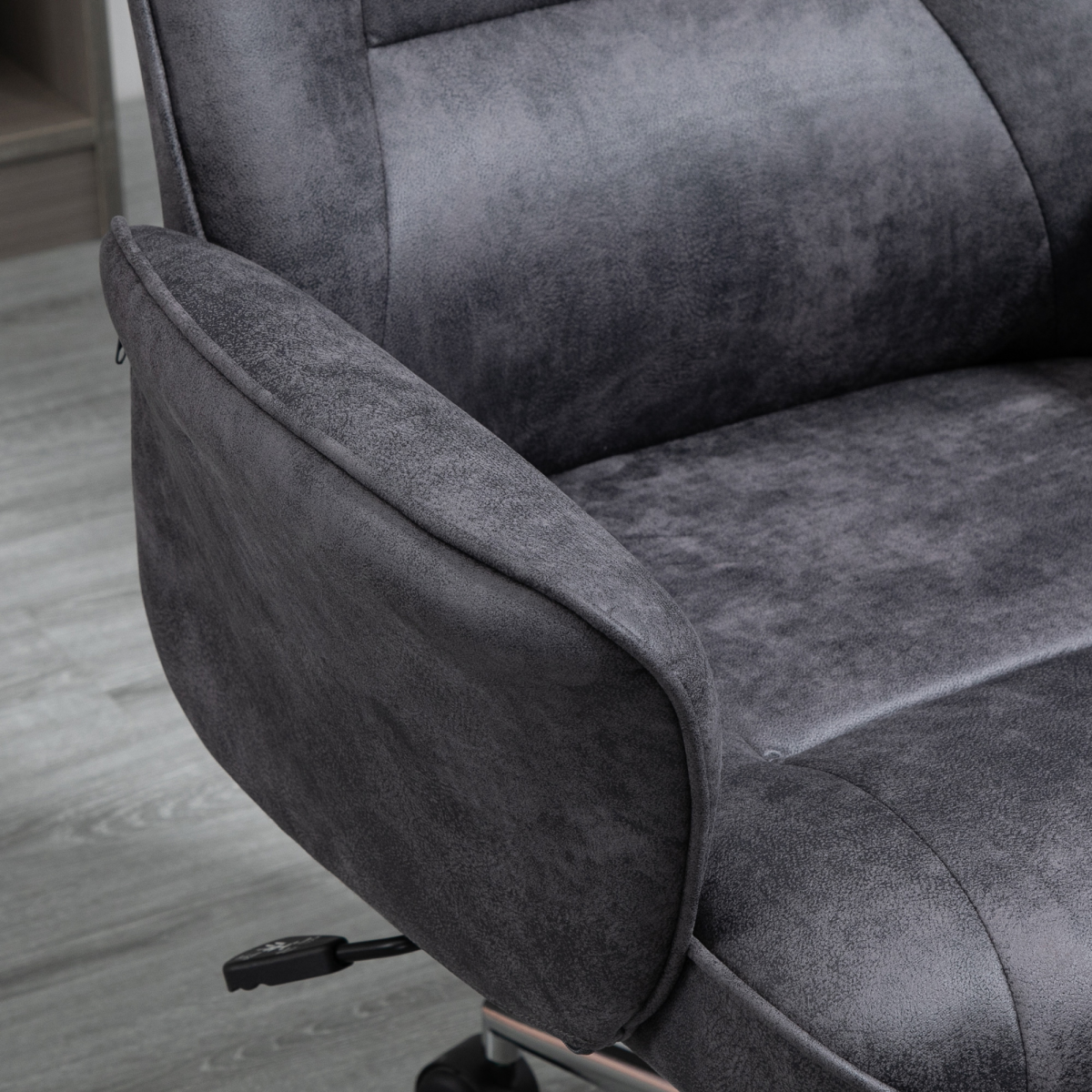 Vinsetto Retro Swivel Home Office Chair, Adjustable, Deep Grey