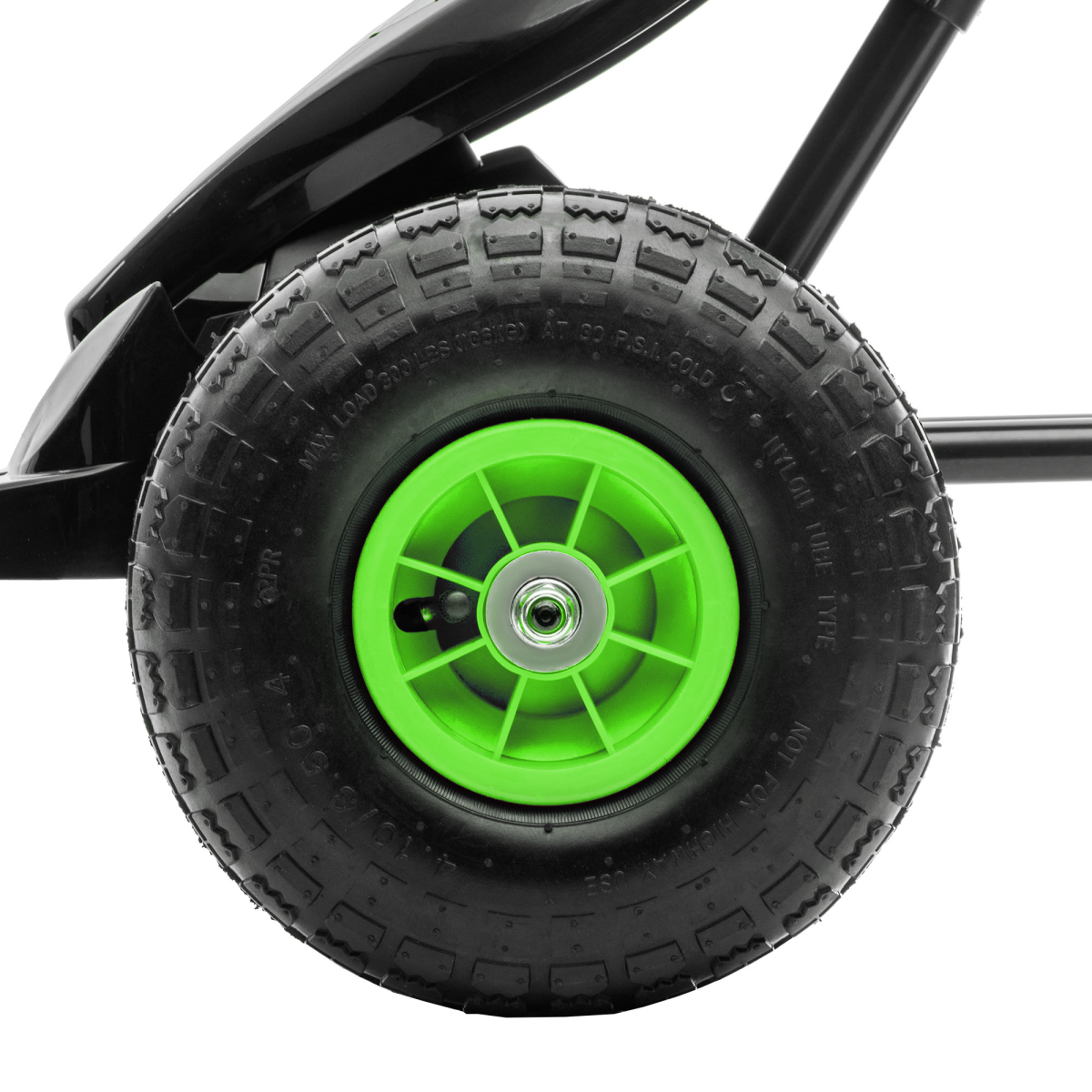 HOMCOM Kids Pedal Go Kart with Adjustable Seat, Rubber Wheels & Brake, Green