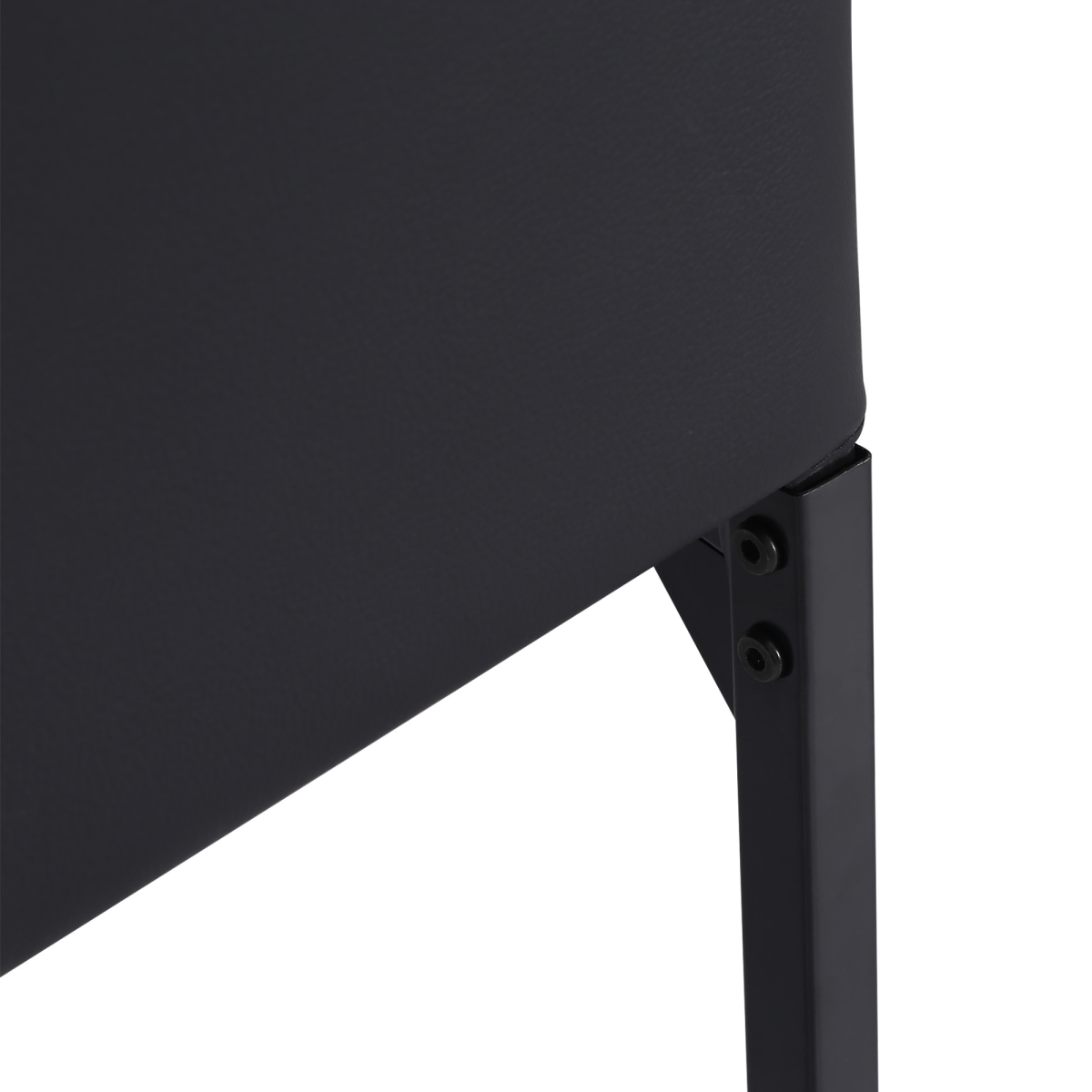Modern Quilted PU Leather Dining Chairs, Set of 4, Black