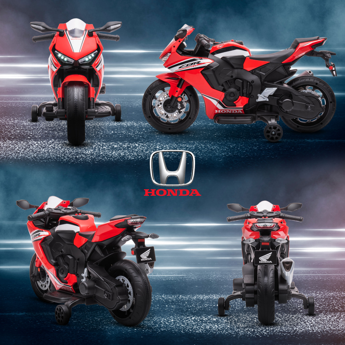 Honda Licensed 6V Kids Electric Motorbike Ride On Bike with Light and Sound for 3-5 Years