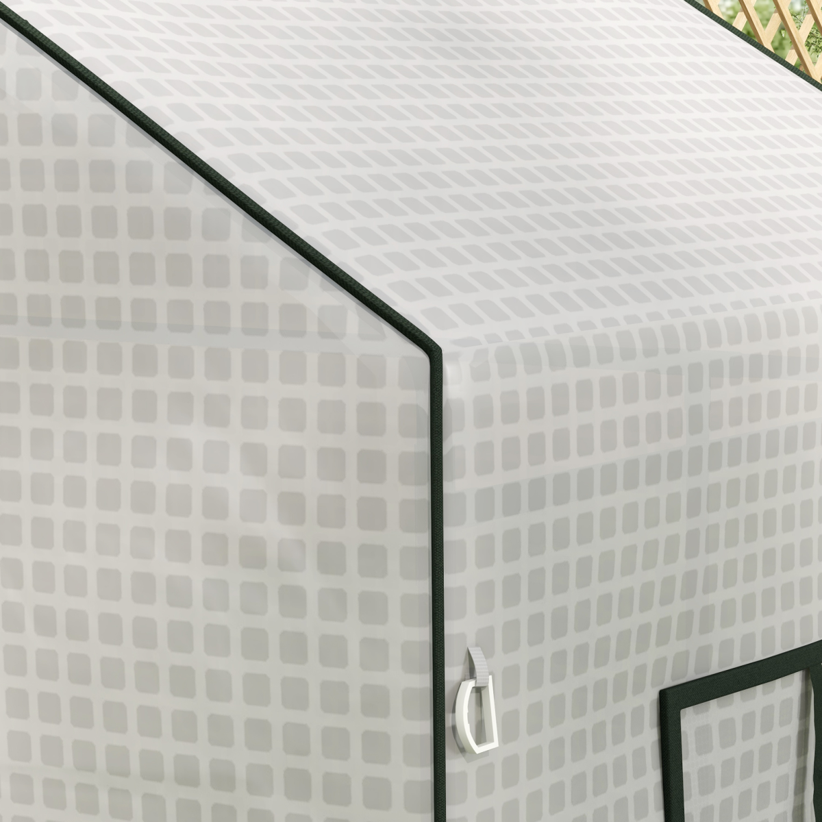 Outsunny PE Greenhouse Cover Replacement with Door and Mesh Windows, White, for SKU 845-511, 845-944V00WT
