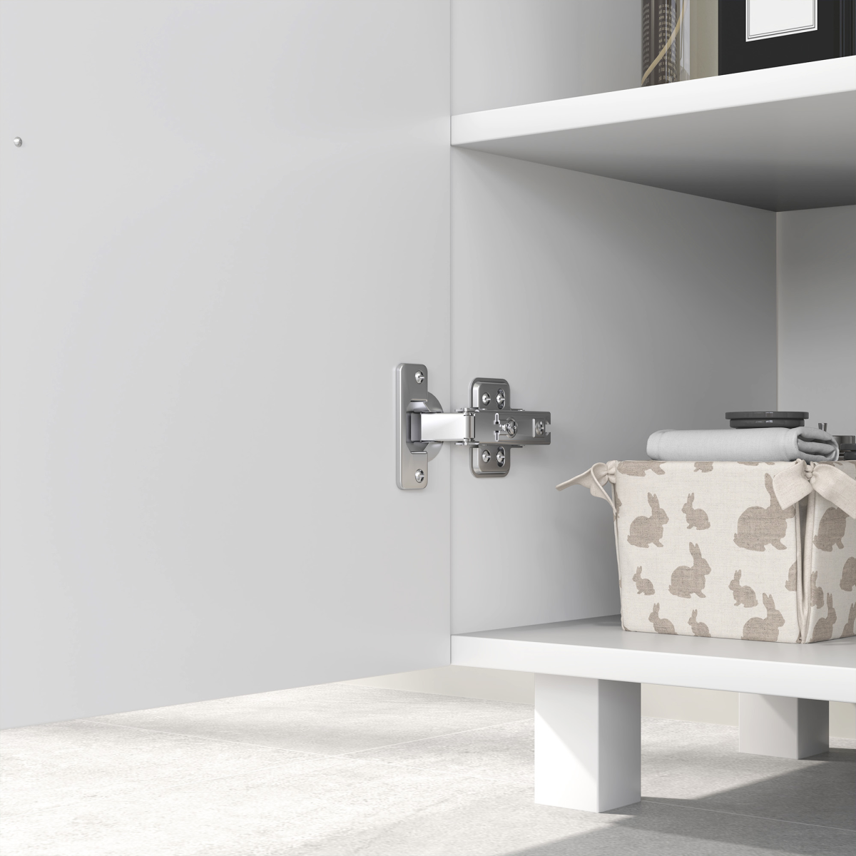 HOMCOM Freestanding High Gloss White Under Sink Cabinet for Pedestal Sinks
