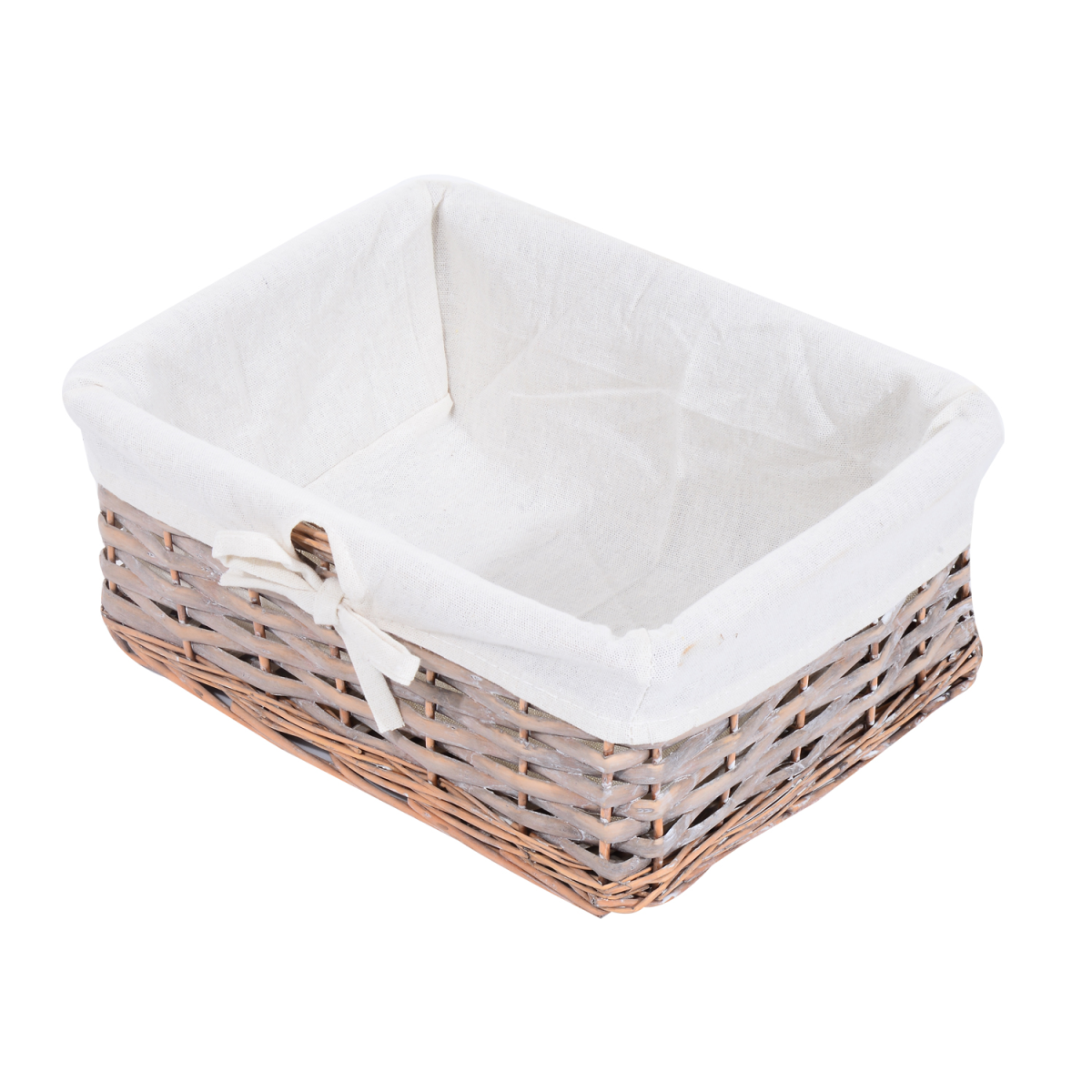 HOMCOM 5-Drawer Wooden Storage Unit with Wicker Woven Baskets and Removable Liners