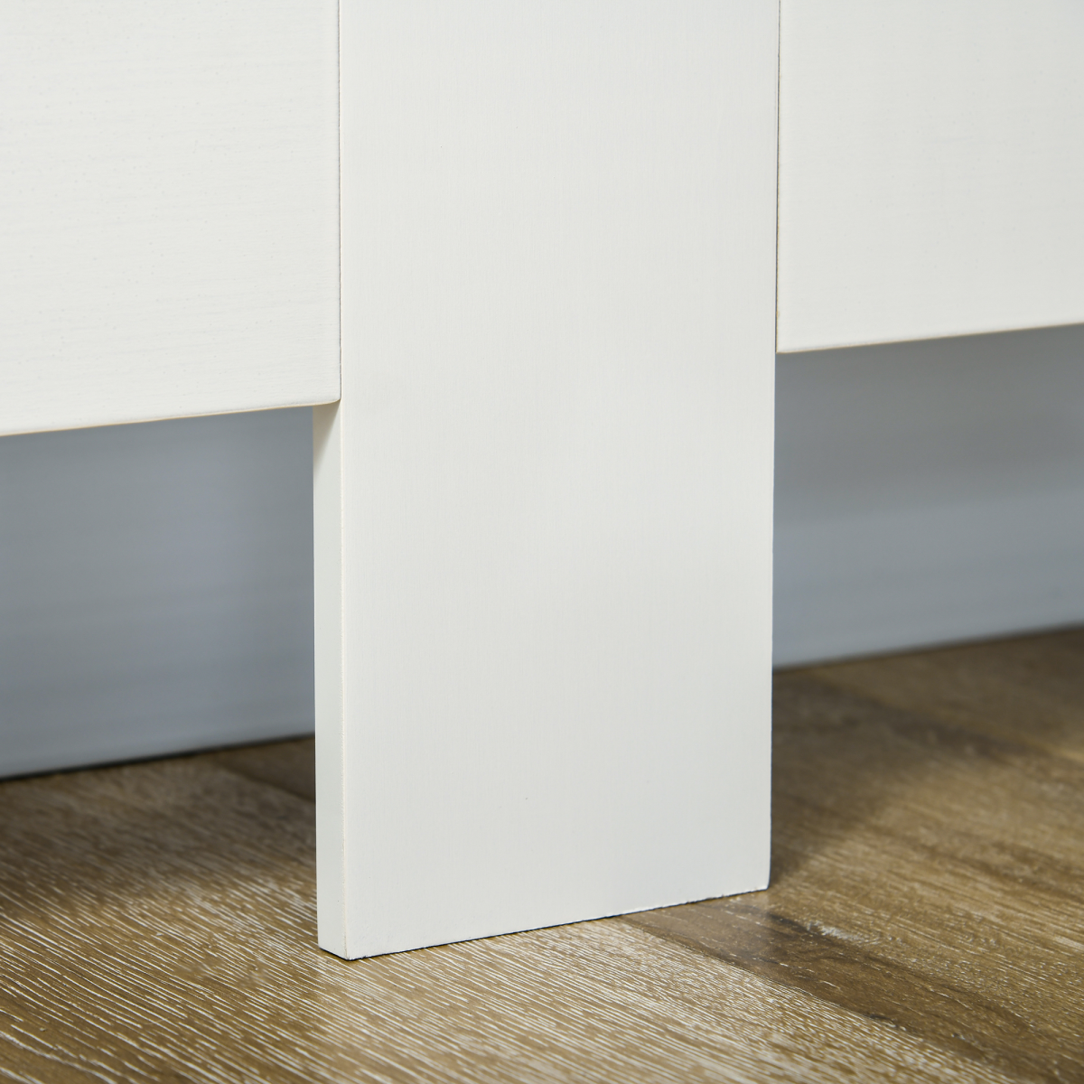 HOMCOM Painted Slatted MDF Radiator Cover Cabinet with Shelf, 172 x 19 x 81.5 cm