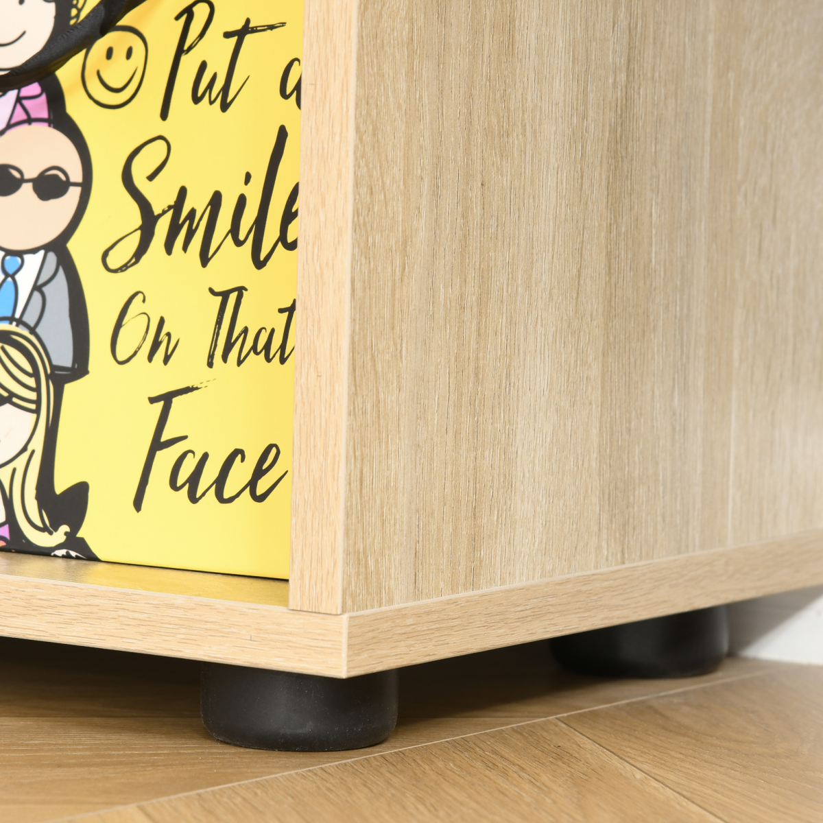 HOMCOM 178cm 8-Shelf Oak Tone Bookcase with Melamine Surface and Anti-Tipping Design