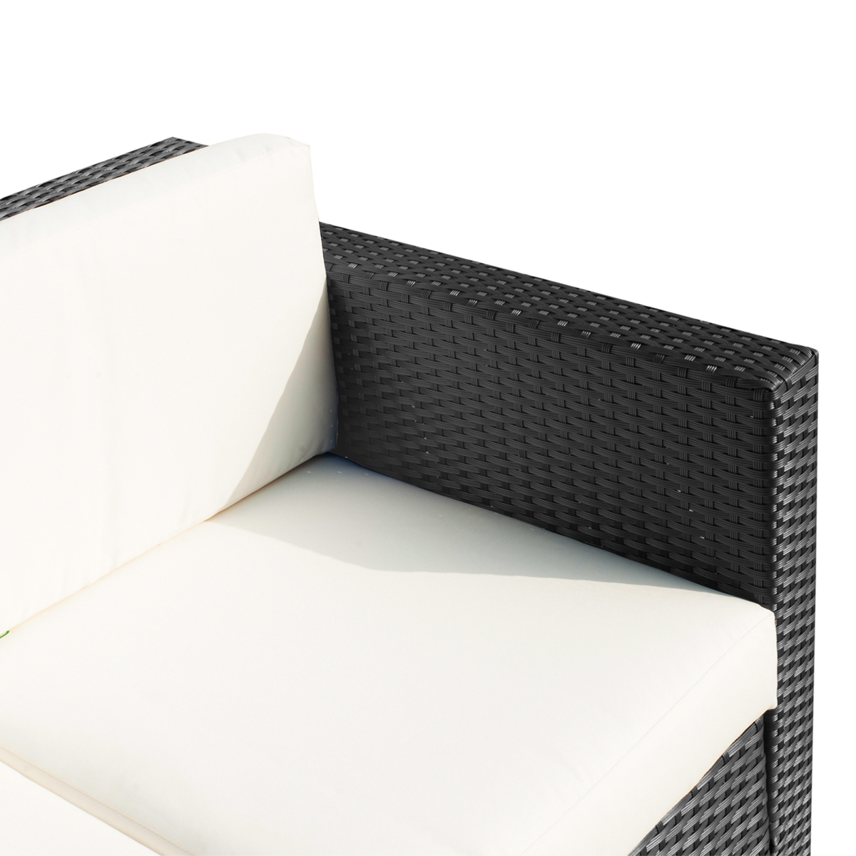 Outsunny 3 Seater Rattan Garden Sofa with Cushions Brown Outdoor Patio Wicker Weave Furniture