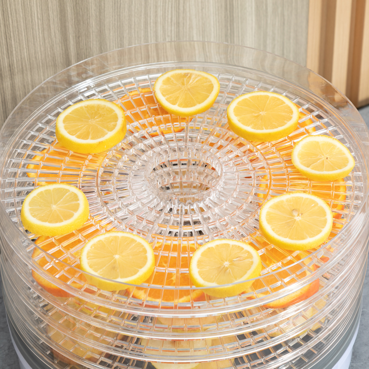 HOMCOM 5-Tier Food Dehydrator, 245W, Stainless Steel, Adjustable Temperature, Timer, White