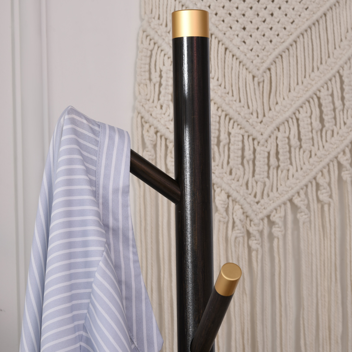 HOMCOM Industrial Freestanding Coat Rack Stand, 6 Hooks, 180cm